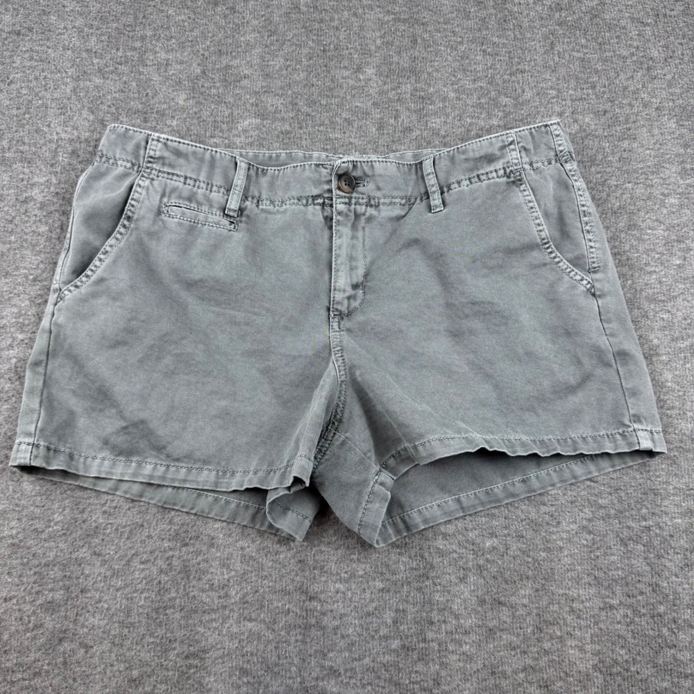 Merona Chino Shorts Womens 12 Grey Cotton‎ Casual Summer Mid Rise Everyday